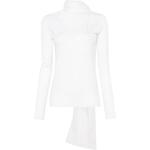 Драпированный шарф-свитер TOTEME, белый - фото