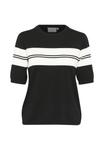 Футболка Kaffe LIZZA STRIPED, Black/Chalk Stripe/Black - фото 5