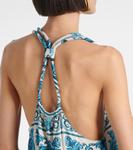 Сатиновое макси-платье Adriana Degreas, синий - фото 6