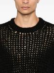 Comme des Garçons Homme Plus свитер ажурной вязки, черный - фото 5