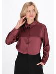 Женская рубашка бордового цвета usha BLACK LABEL - фото 3