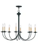 Люстра Heritage на 8 ламп Livex, black - фото