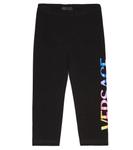 Леггинсы из джерси с детским принтом Versace Kids, черный - фото
