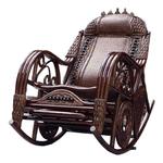 Кресло-качалка из натурального ротанга с массажной подножкой и ортопедической спинкой - фото