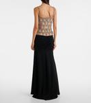 Украшенное платье Costarellos, черный - фото 3