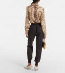 Спортивные брюки из шерстяной фланели Stella McCartney, Dark Chocolate - фото 3