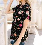 Блуза Nighttime Blooms черного цвета Ninexis - фото 2