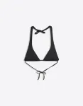 Черный бикини-топ Bershka Halter - фото 2