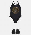 Купальник Medusa с бантом Versace, черный - фото 2