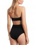 Бикини-топ бандо в рубчик JETS Isla, черный - фото 2