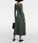 Платье макси leisure valido из джерси Max Mara, зеленый - фото 3