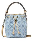 Сумка-ведро Tory Burch T Monogram, синий - фото