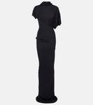 Платье-халат Lilith из джерси Rick Owens, Black - фото