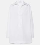 Мини-платье из хлопкового поплина Alaïa, Blanc - фото