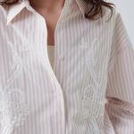 ELLE Рубашка Women's Stripes Lapel - фото 7