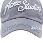 Acne Studios Хлопковая бейсболка мужская синяя, Blue - фото 4