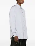 Полосатая рубашка оверсайз OFF-WHITE, серый - фото 3