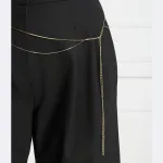 Пехотные брюки стандартного кроя с поясом Marella, черный - фото 4