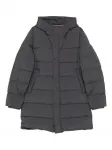 Стеганое пальто с капюшоном Corneliani, серый - фото