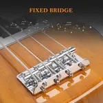 Электрогитара Glarry GP бас желтая - фото 4