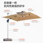 Солнцезащитный зонт Green Water со стойкой Sky City, квадартный, 3х3 м, LED-подсветка, база до 210 кг, хаки - фото 6