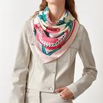 HERMES Шелковый  шарф Pink - фото 2