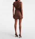 Льняное мини-платье Тамара SIR, коричневый - фото 3