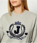 Толстовка с гербом Венеции Oversize fit Juicy Couture, серый - фото 4