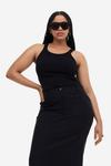 Топ H&M Ribbed Tank, чёрный - фото 3