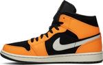 Кроссовки Air Jordan 1 Mid Black Cone, оранжевый - фото 3
