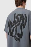 Футболка AllSaints Orlando Logo Print Oversized, затуманенный серый - фото 4