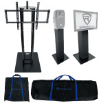 2) Rockville RTP33-TV Black Totem DJ Speaker/Lighting Stands + съемное крепление для телевизора (2) RTP33-TV Black - фото 3