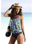 Комплект бикини LASCANA Oversize Tankini, цвет schwarz-grün - фото 2