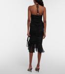 Платье миди из джерси с рюшами Blumarine, Nero - фото 3