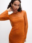Вязаное платье Pull&Bear Knitted dress, оранжевый - фото 3