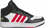 Кроссовки Adidas Hoops Mid J 'Black White Vivid Red', черный - фото