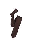 Мужской галстук однотонный Venti, коричневый - фото