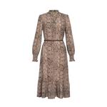 Платье шифо Deep Breath с поясом, кофейный - фото