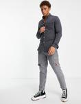 Черная узкая джинсовая рубашка стрейч ASOS DESIGN - фото 4