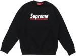 Толстовка Supreme Underline Crewneck 'Black', черный - фото