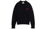 Ami Small A Heart Crew Knit AMIPARIS, черный - фото 2