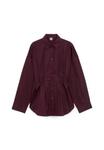 Блуза ARKET Button-down blouse, Burgundy/Bordeaux - фото 5