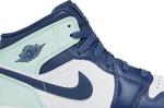 Кроссовки Air Jordan 1 Mid GS Blue Mint, синий - фото 2