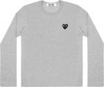 Лонгслив Comme des Garçons PLAY Heart Long-Sleeve Tee 'Grey', серый - фото