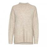 Свитер Vero Moda Lefile Oversize Boxy O Neck, бежевый - фото 3