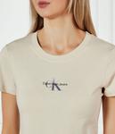 Футболка женская Calvin Klein Jeans хлопковая, бежевый - фото 4