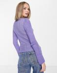Сиреневый джемпер из свободной прозрачной пряжи ASOS DESIGN Petite - фото 3