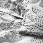 Комплект постельного белья Ikea Brokdracena, 3 предмета, 200x230/50x80 см, белый/черный - фото 3