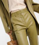 Coleman кожаные прямые брюки Joseph, зеленый - фото 4