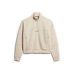 Толстовка Superdry Sport Tech Relaxed Half Half Zip, бежевый - фото 3